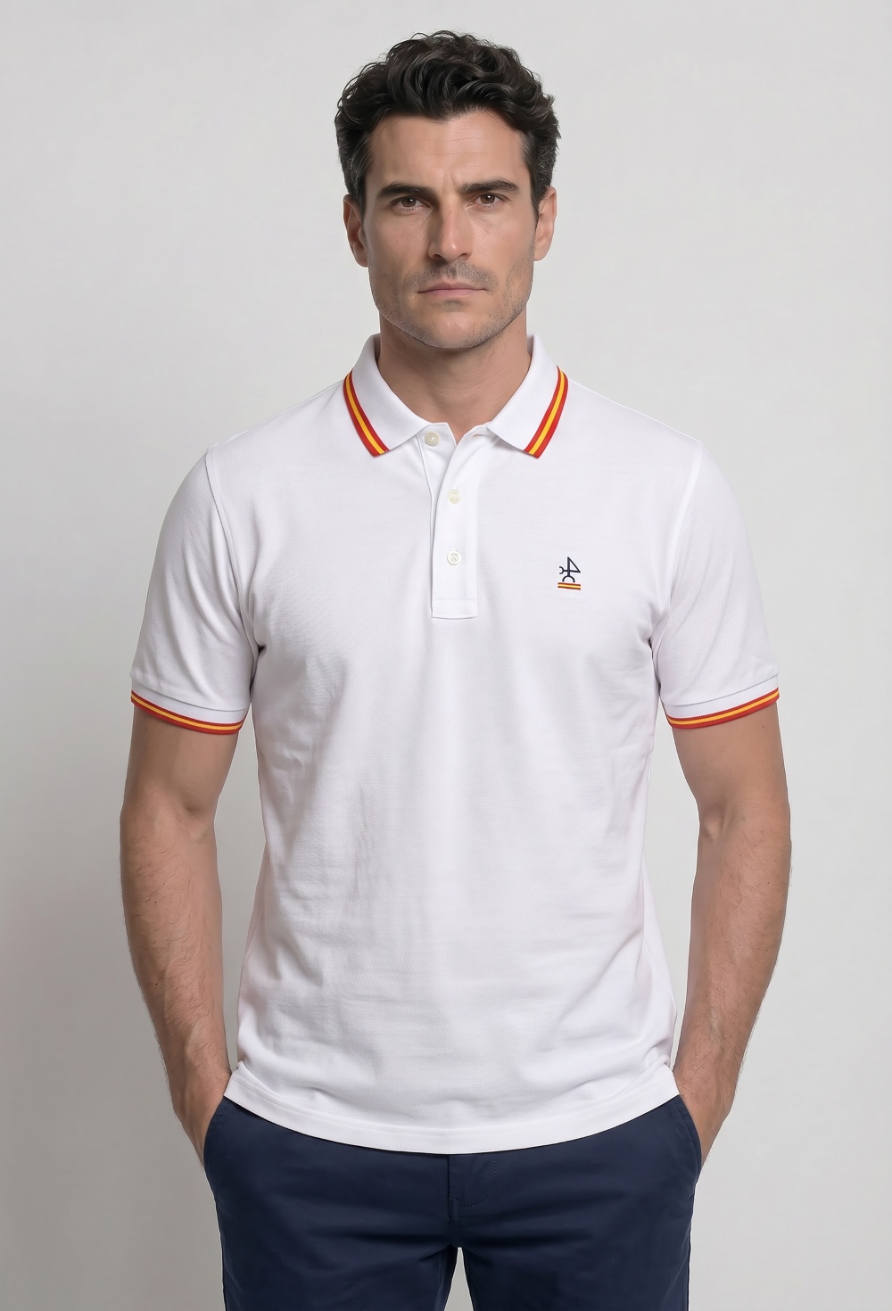 polos - Polo logo clásico España blanco P26H-6487-BL