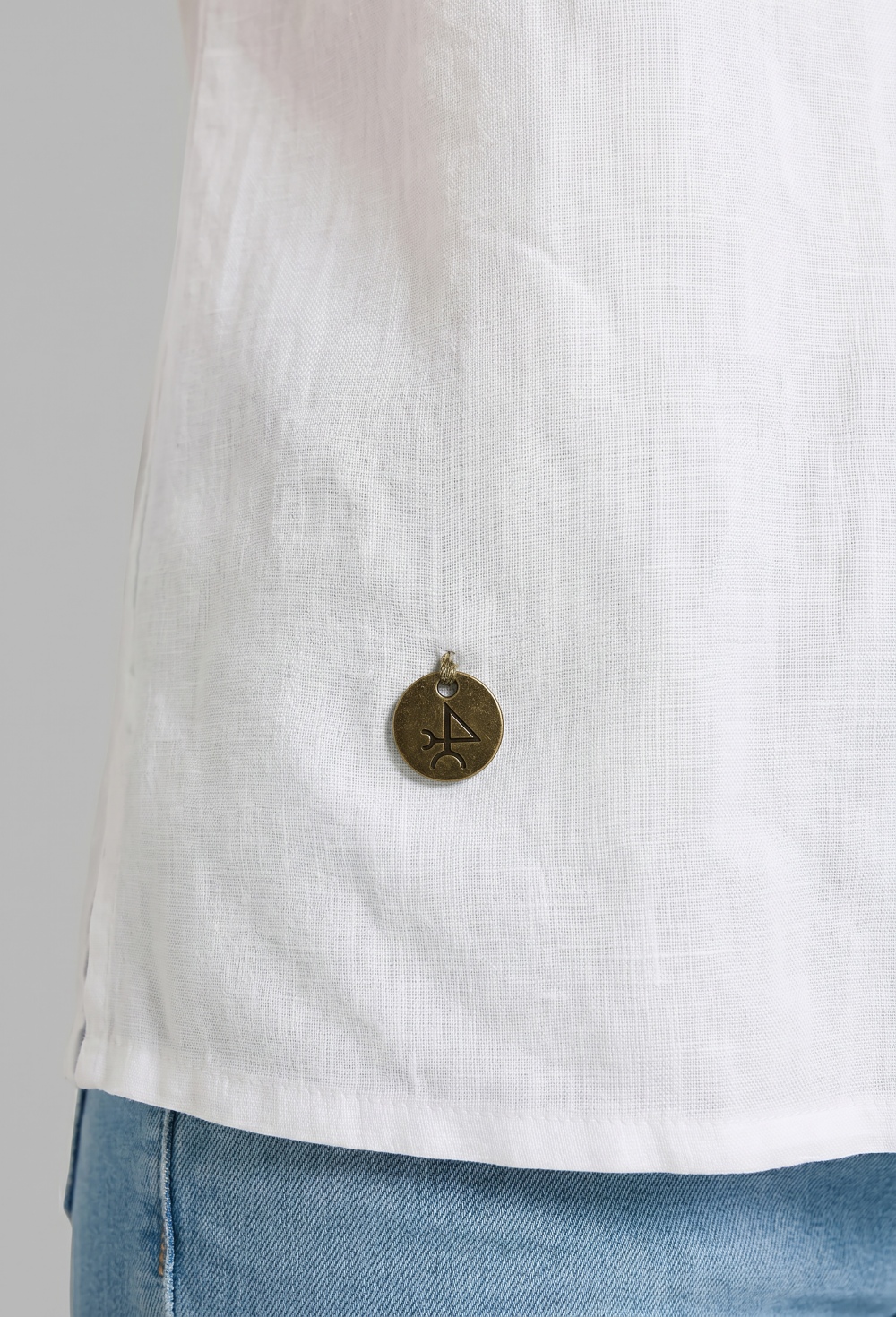 Blusa de lino color blanco - 79.9