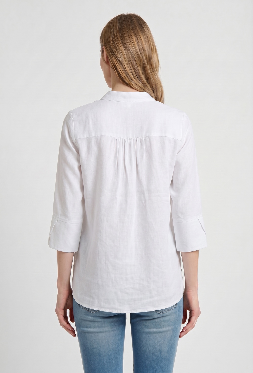 Valecuatro - Blusa de lino color blanco