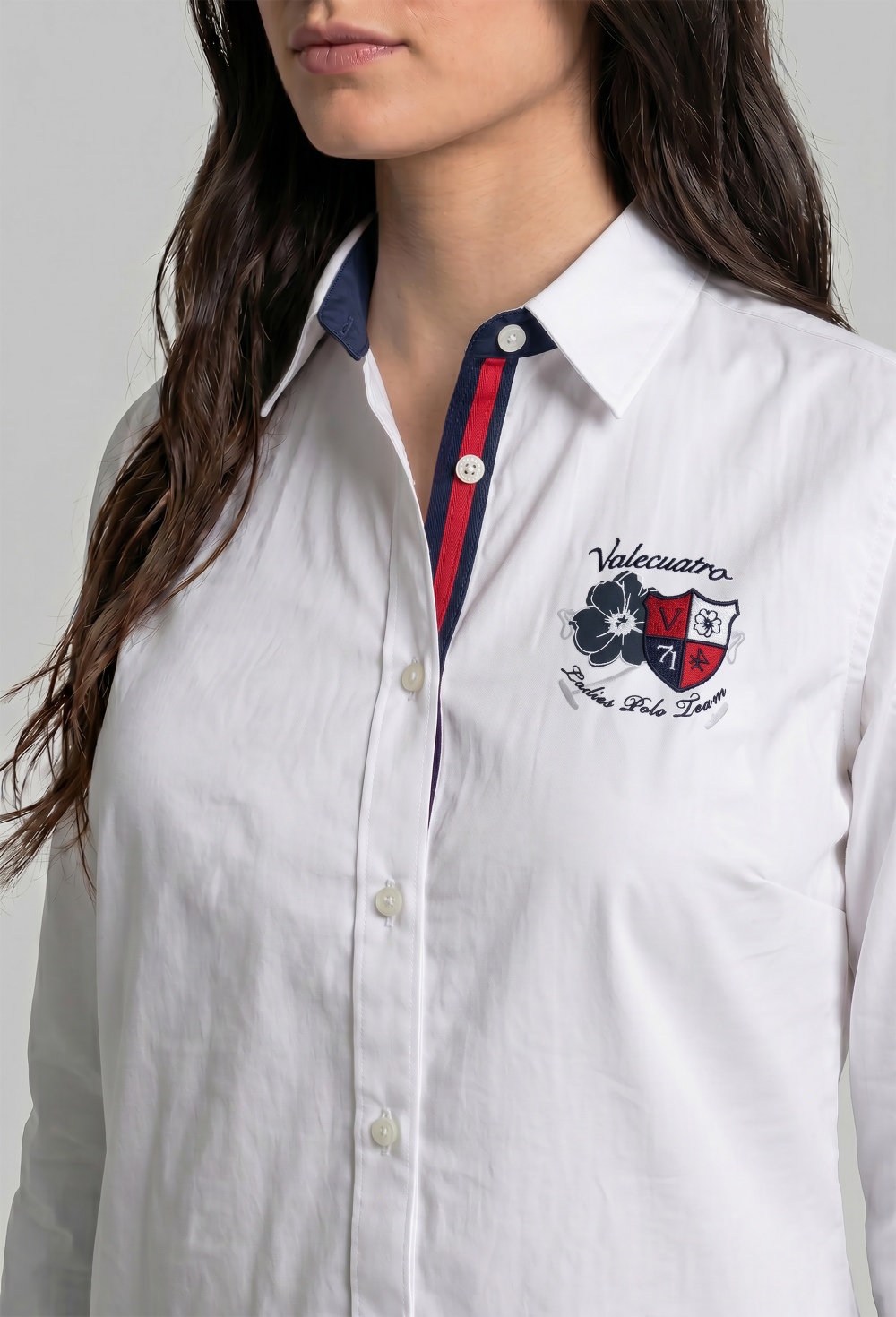 Camisa bordada Ladies Polo Team blanca - 69.9