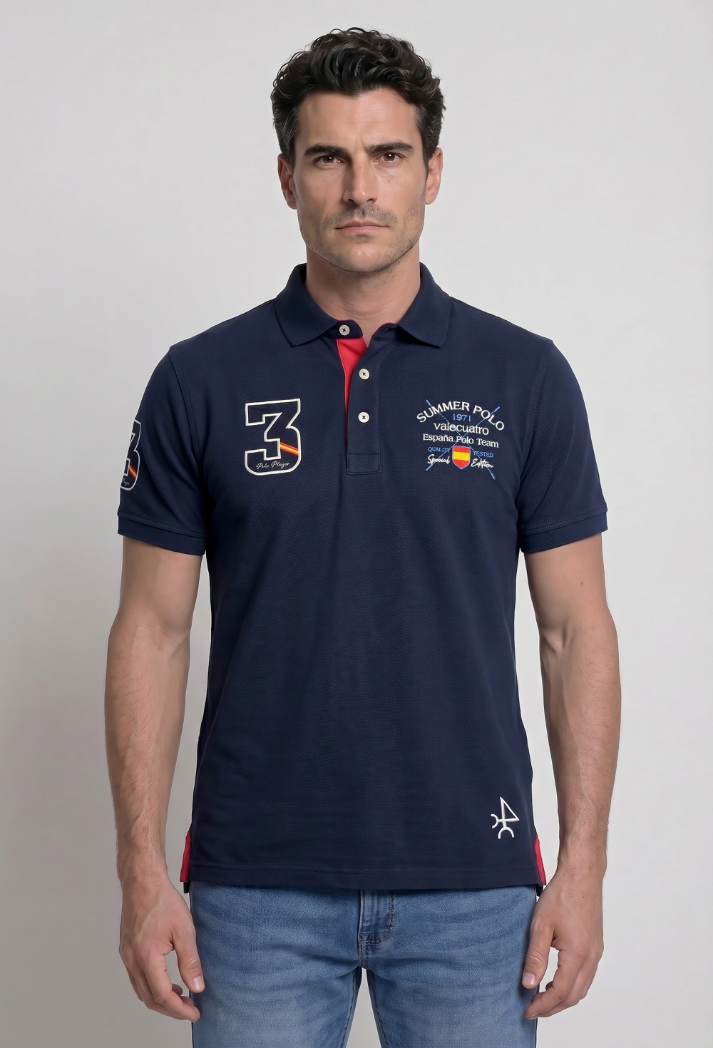 polos - Polo España Team bordado azul marino P26H-6489-AZM