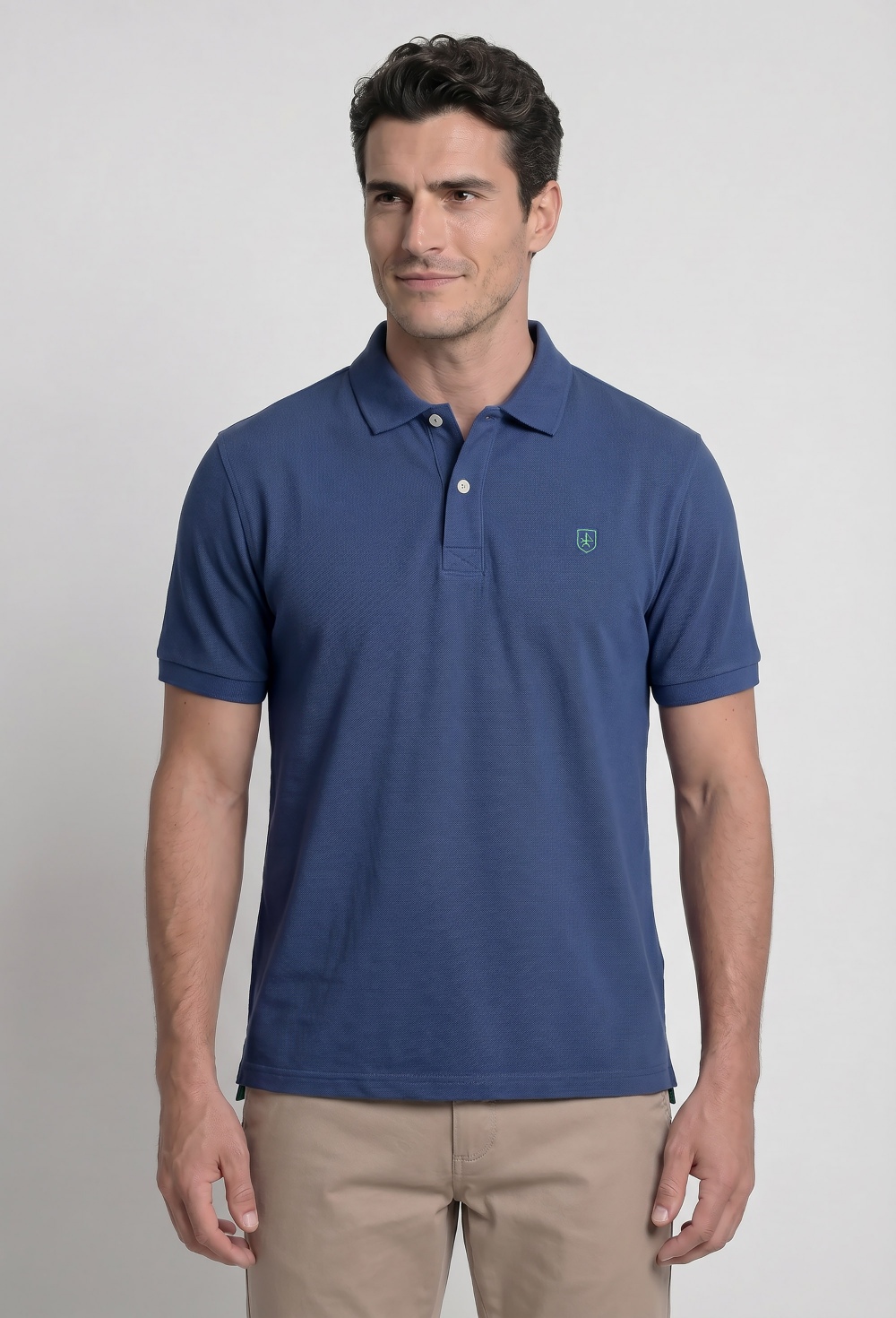 polos - Polo clásico logo azul marino P26H-6472-AZM