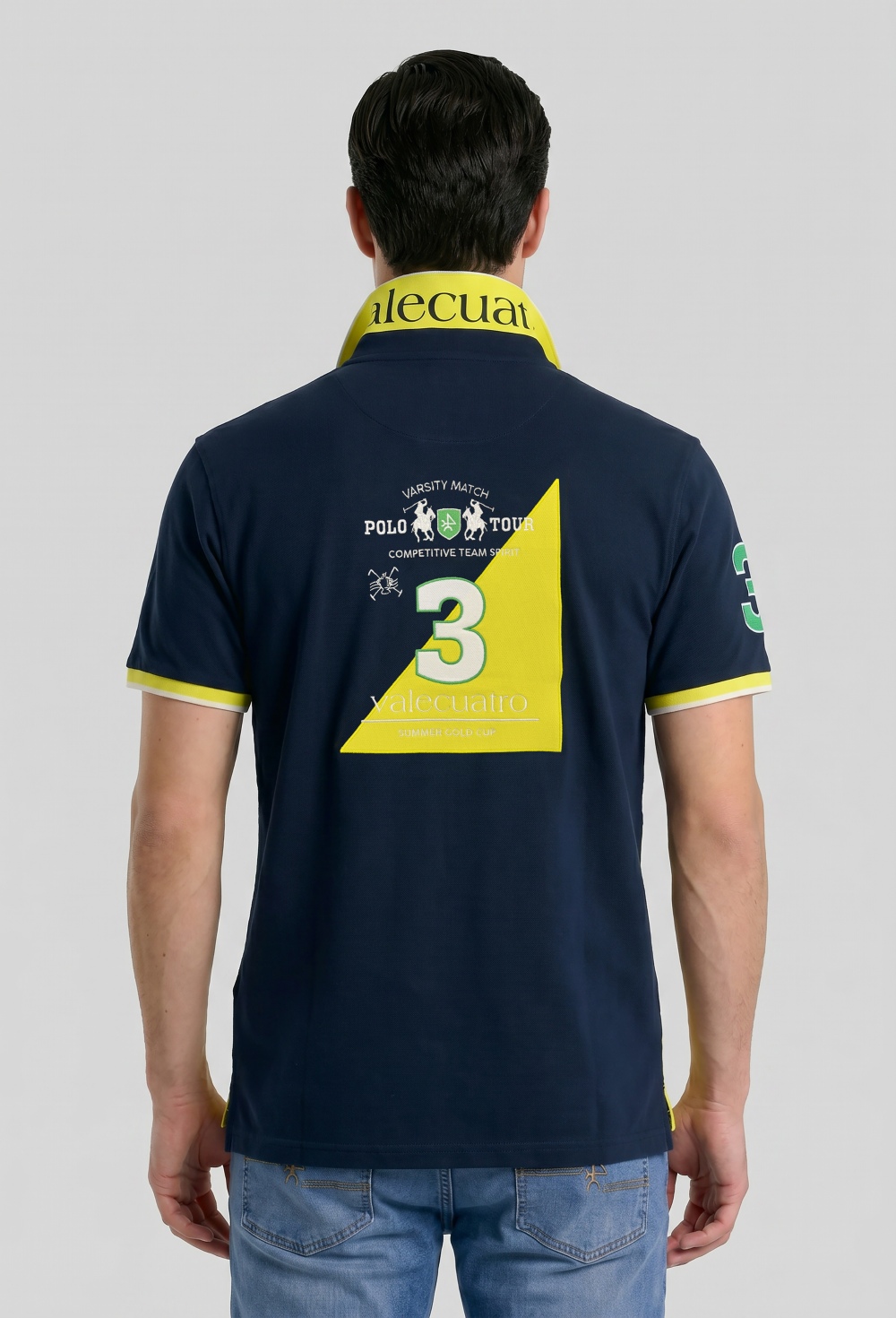 Polo modelo Tour bordado azul marino - 69.9