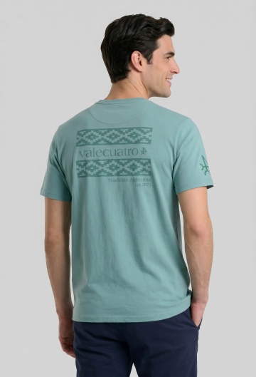 Camiseta étnica verde
