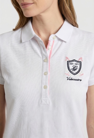 Polo Escudo clásico blanco
