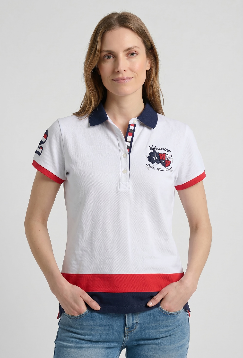 polos - Polo bordado Ladies Team blanco P26M-6588-BL