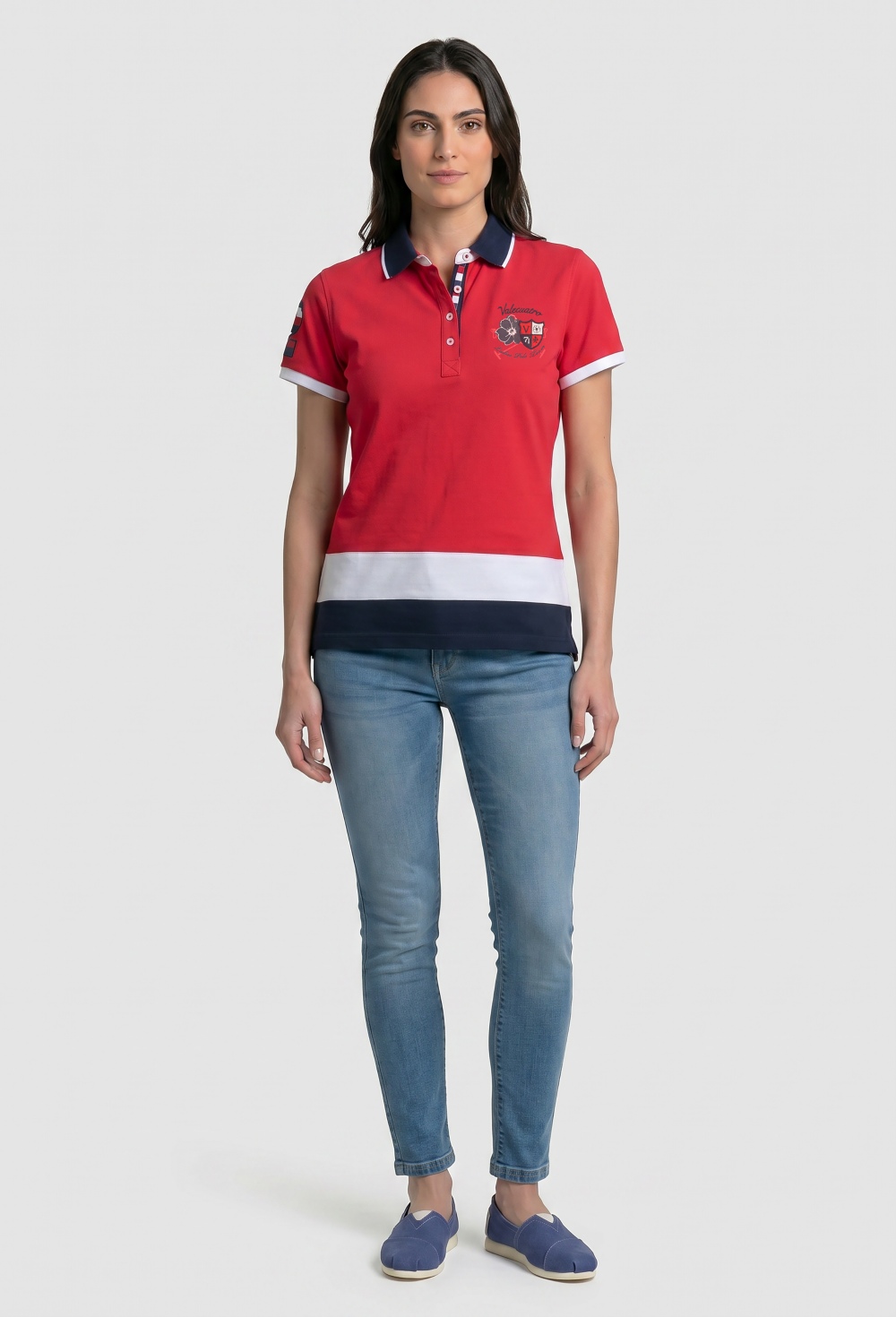 Valecuatro - Polo bordado Ladies Team rojo