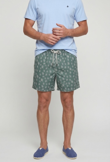 Bañador estampado fantasía verde