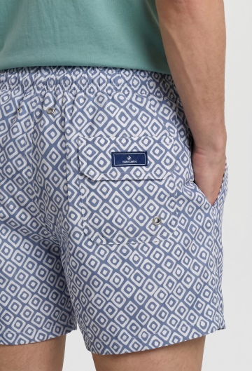 Bañador estampado azul claro