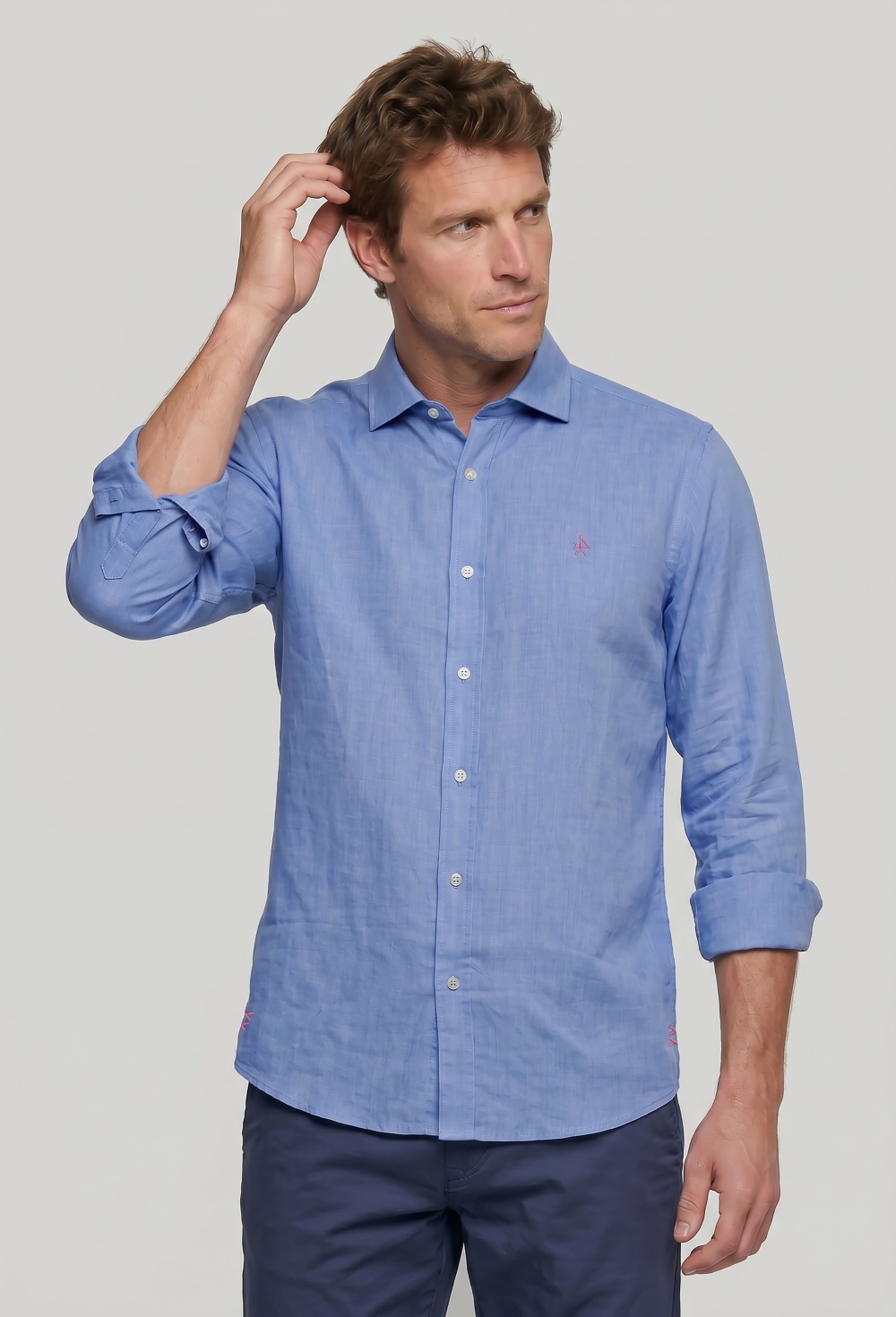 shirts - CAMISA H LINO P26H-6520-AZ