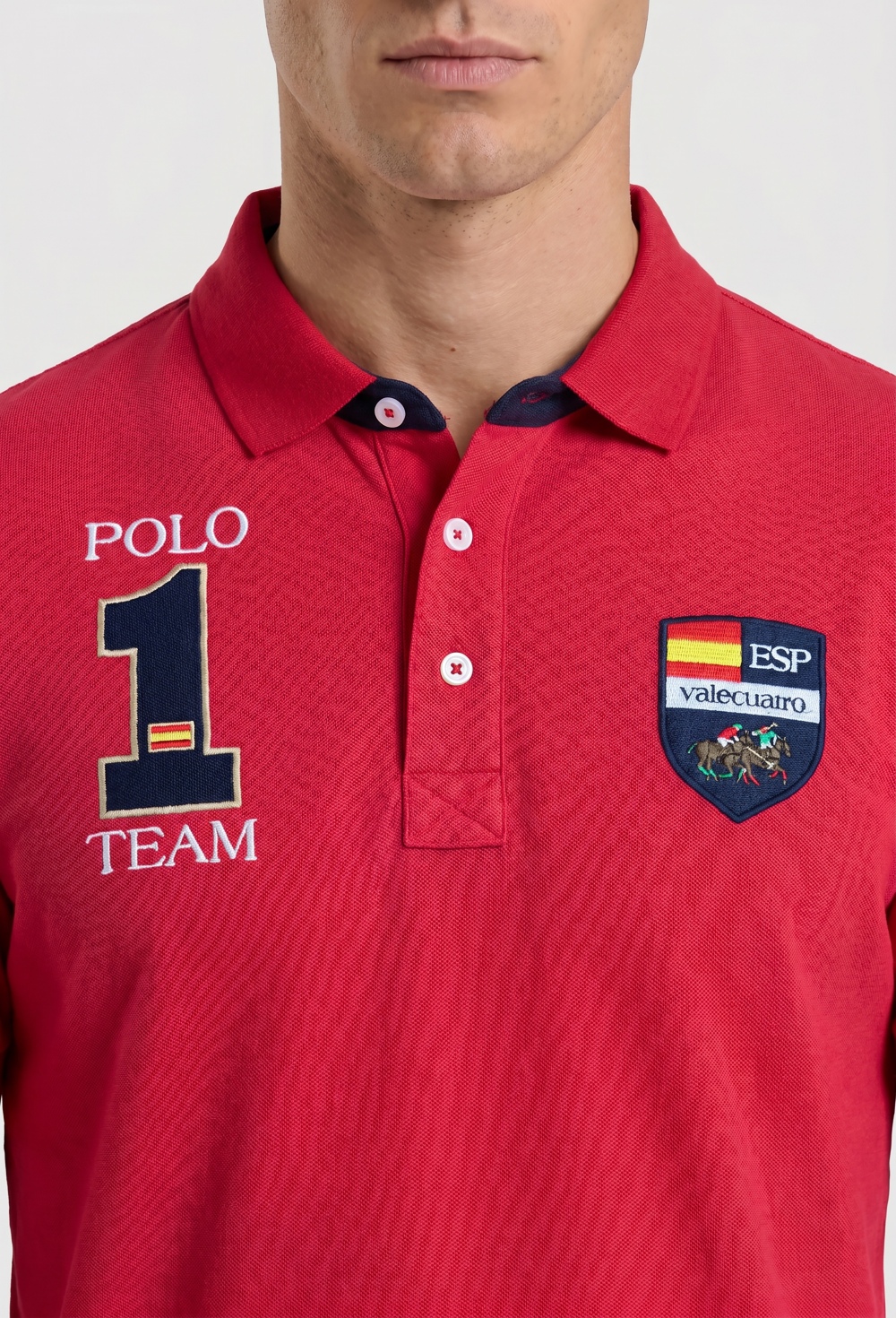 Polos escudos España rojo - Valecuatro